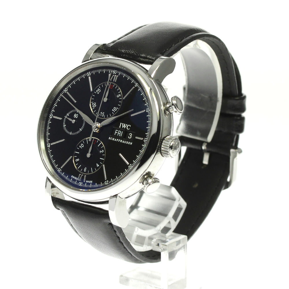 CLOSERのIWC IWC SCHAFFHAUSEN IW391008 ポートフィノ クロノグラフ デイデイト 自動巻き メンズ 保証書付き_810205【中古】｜アングル3