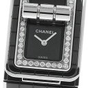 シャネル CHANEL H5148 コード ココ 黒セラミック ダイヤモンド クォーツ レディース _810285【中古】