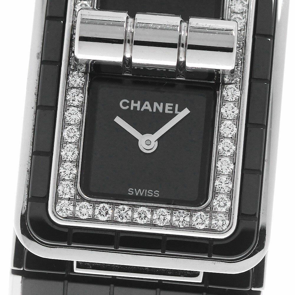 シャネル CHANEL H5148 コード ココ 黒セラミック ダイヤモンド クォーツ レディース _810285【ev10】【中古】