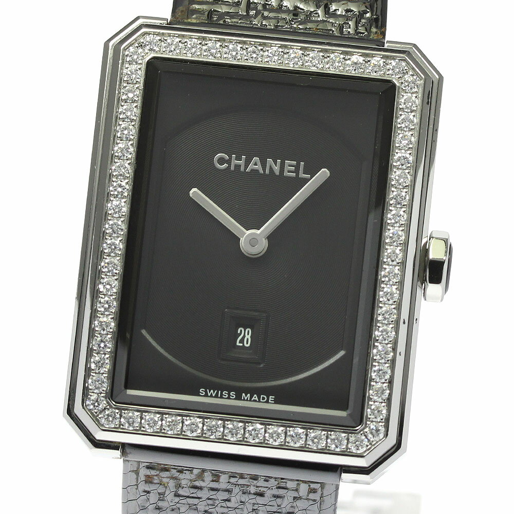 シャネル CHANEL H5318 ボーイフレンド ツイード ダイヤベゼル クォーツ ボーイズ _810242【中古】