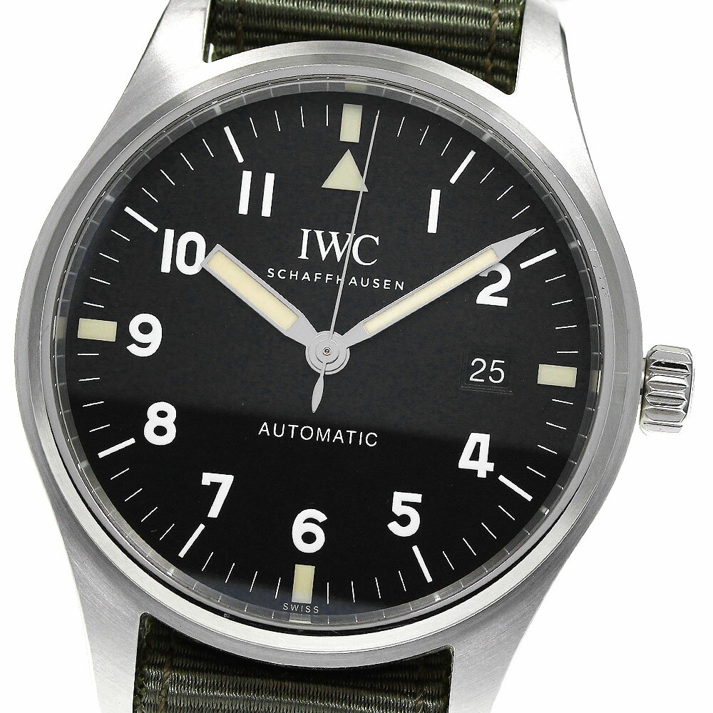 IWC SCHAFFHAUSEN IW327007 マークXVIII トリビュート トゥ マークXI デイト 自動巻き メンズ 内箱 保証書付き_812181【中古】