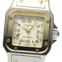 カルティエ CARTIER W20045C4 サントスガルベ SM デイト 自動巻き レディース _810739【中古】