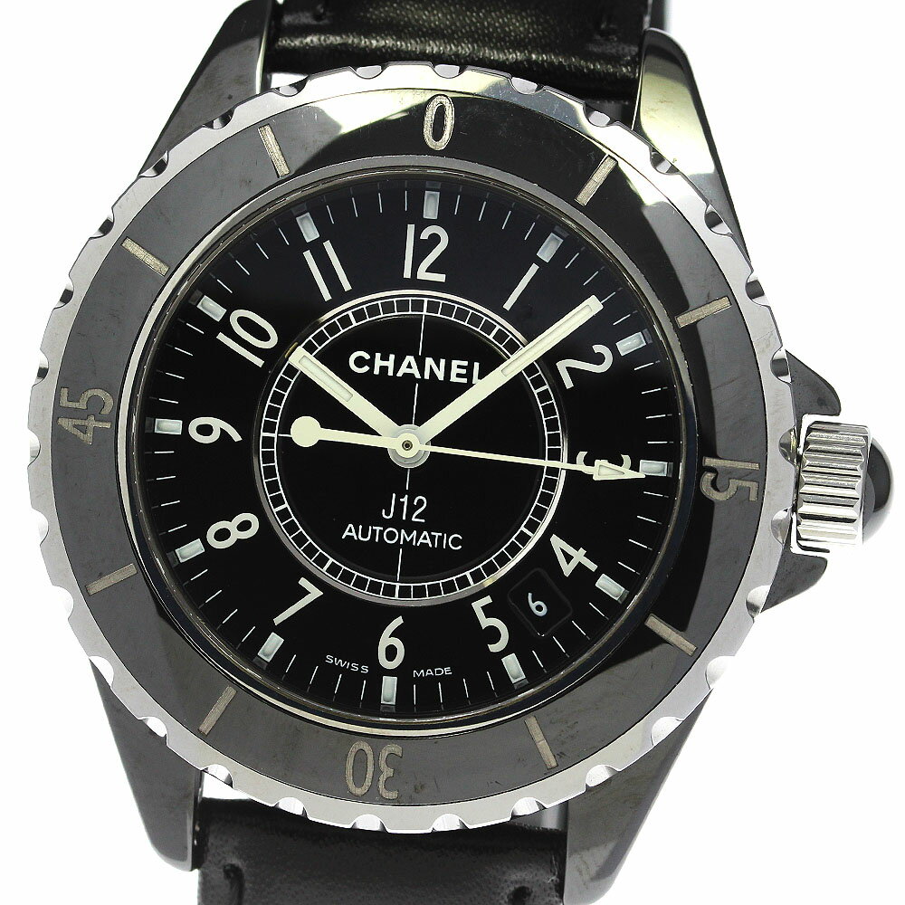 シャネル CHANEL H0684 J12 ブラックセラミック デイト 自動巻き メンズ _8114 ...