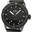 ブランパン Blancpain 5000.0130.B52A フィフティ ファゾムス バチスカーフ デイト 自動巻き メンズ 美品 保証書付き_813234