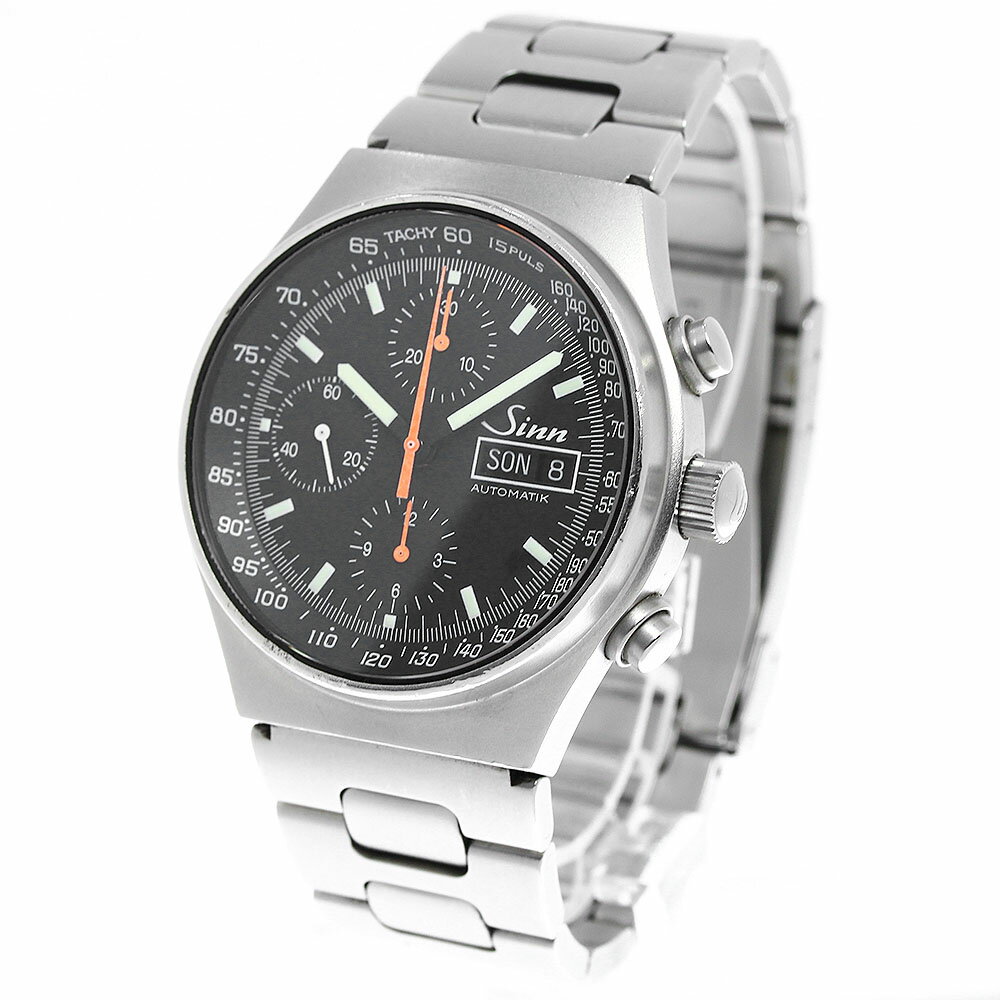 ジン Sinn 144.ST.SA クロノグラフ デイデイト 自動巻き メンズ _782996【中古】