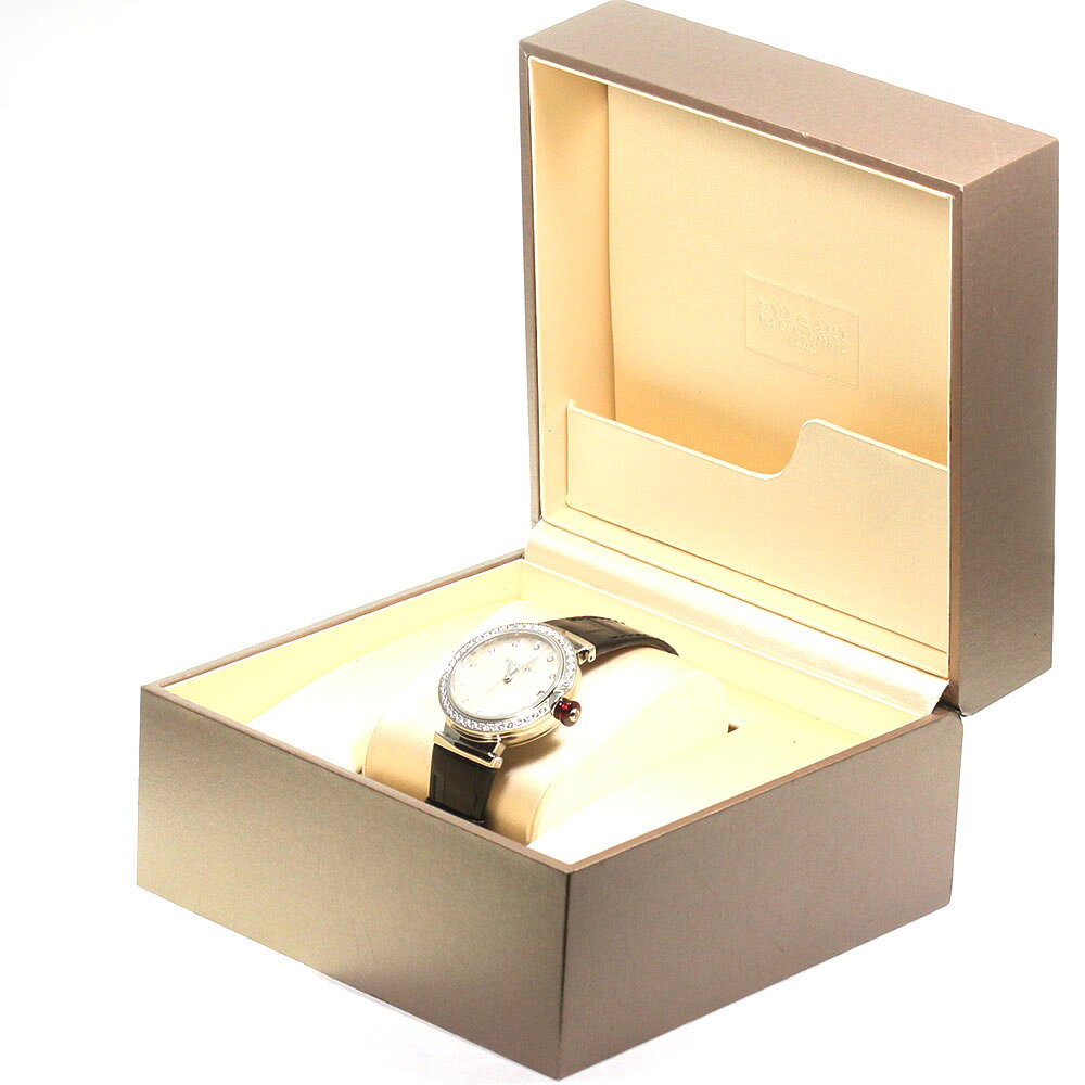 ブルガリ BVLGARI LU33S ルチェア ダイヤべゼル 自動巻き レディース 良品 内箱付...
