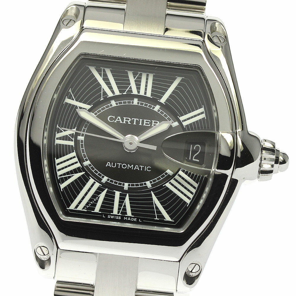 カルティエ CARTIER W62041V3 ロードスターLM デイト 自動巻き メンズ 良品 内箱付き_798977【中古】