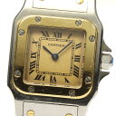 ジャンク カルティエ CARTIER W20012C4 サントスガルベSM コンビ クォーツ レディース 保証書付き_803600【中古】