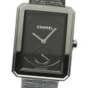 シャネル CHANEL H5201 ボーイフレンド ツイード スモールセコンド 手巻き メンズ _812152【中古】