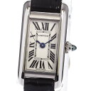 カルティエ CARTIER W1540856 タンクアロンジェ K18WG クォーツ レディース 良品 内箱付き_813322【中古】