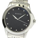 グッチ GUCCI 126.4/YA126405 Gタイムレス 12Pダイヤ クォーツ メンズ 箱・保証書付き_811298【中古】