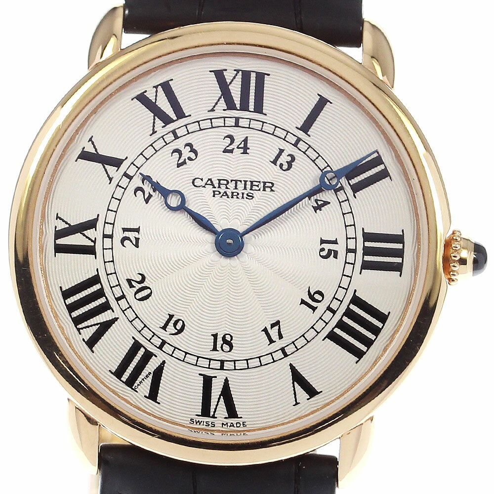 カルティエ CARTIER W1538051 ロンド ルイ カルティエ K18PG 手巻き メンズ 箱付き_804711【中古】