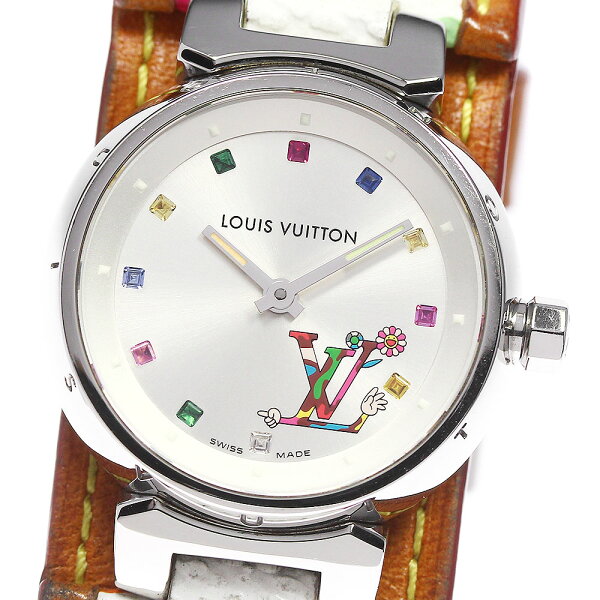 ルイ・ヴィトン LOUIS VUITTON Q12130 タンブール 村上隆コラボ マルチカラー クォーツ レディース _805702【中古】