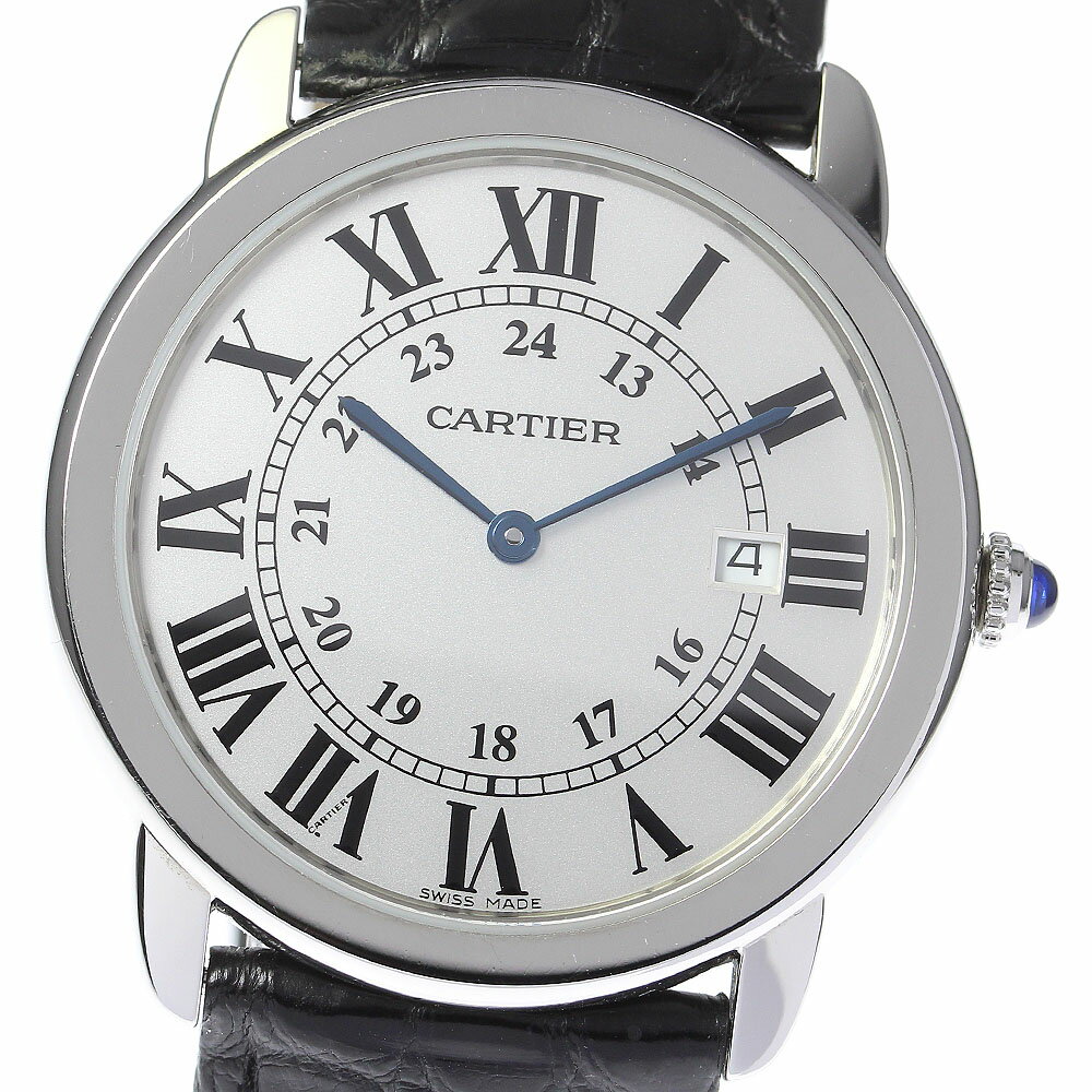 カルティエ CARTIER W6700255 ロンドソロ LM デイト クォーツ メンズ _815433【中古】