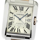 カルティエ CARTIER W5310006 タンクアングレースXL デイト コンビ 自動巻き メンズ 良品 _792329【中古】