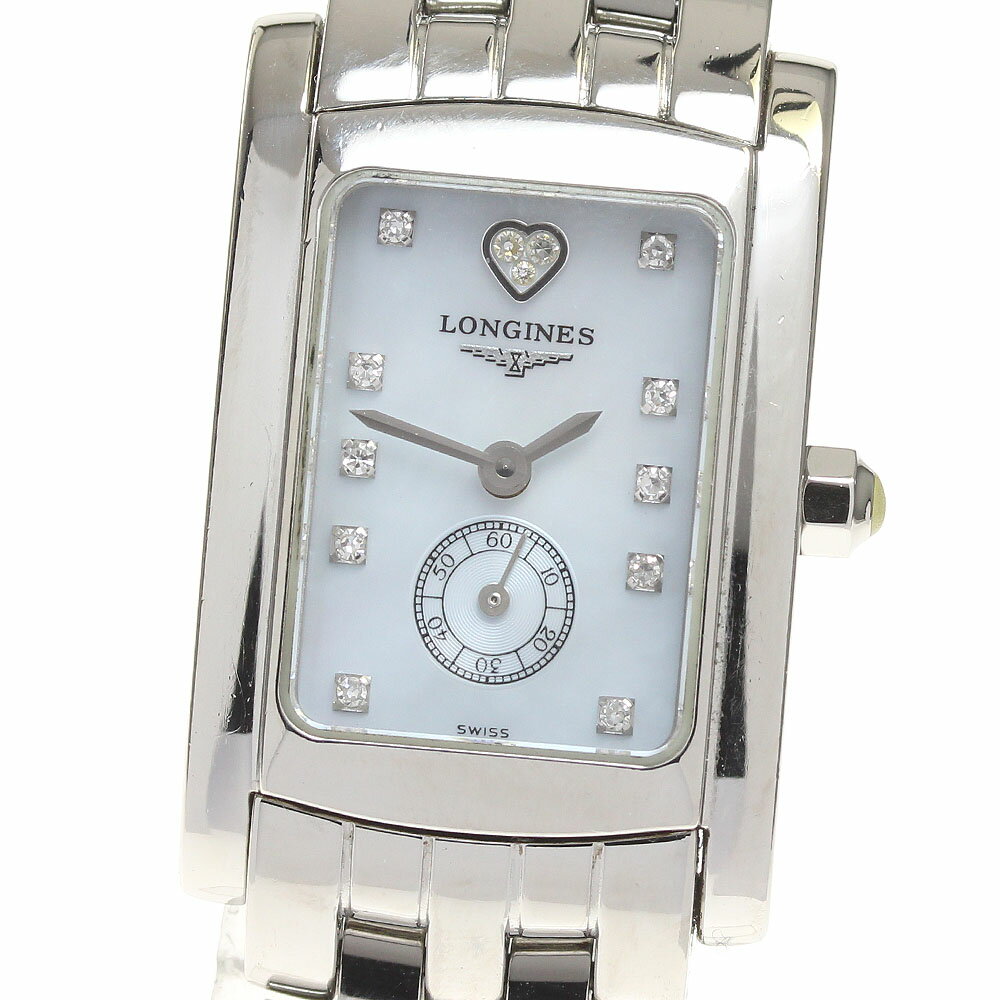 ロンジン LONGINES L5.155.4 ドルチェビータ 13Pダイヤ スモールセコンド クォーツ レディース _794747【中古】