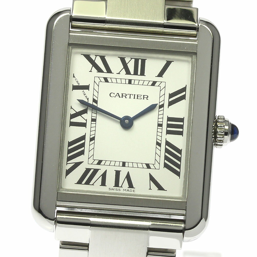 カルティエ CARTIER W5200013 タンクソロ SM クォーツ レディース 良品 保証書付き_735610【中古】