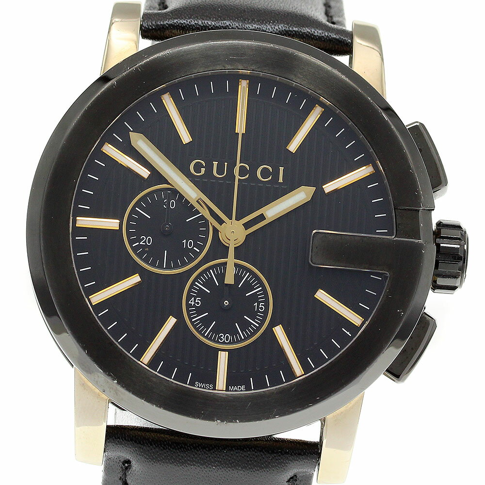 グッチ GUCCI 101.2/YA101203 Gクロノ クォーツ メンズ _814646【中古】