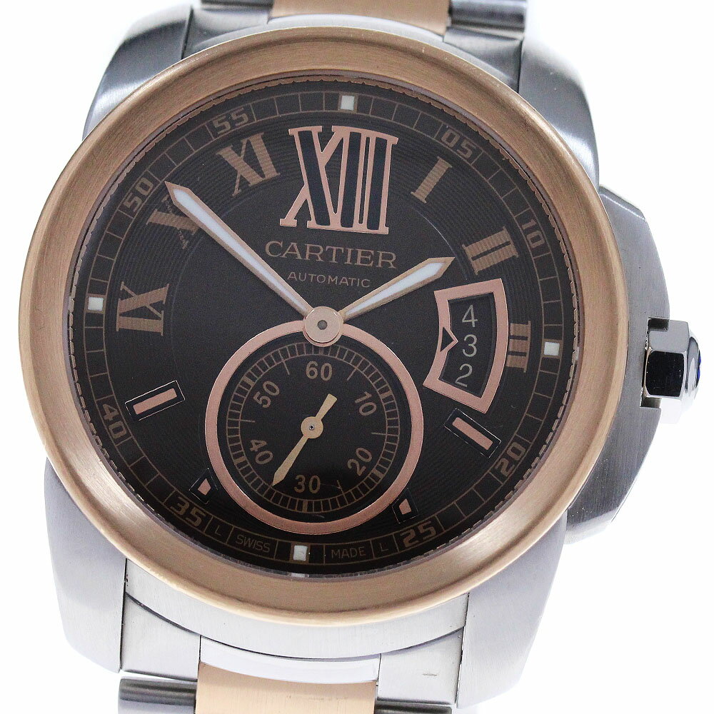 カルティエ CARTIER W7100050 カリブルドゥカルティエ SS/K18PG 自動巻き メンズ _816620【中古】