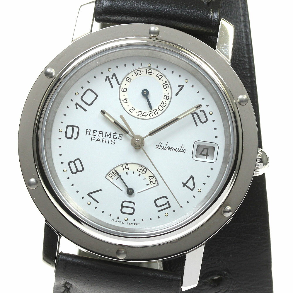 エルメス HERMES CL5.710 クリッパー パワーリザーブ 自動巻き メンズ _817821【中古】