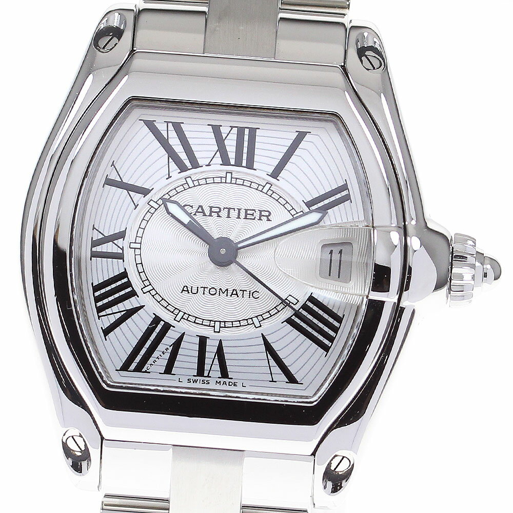 カルティエ CARTIER W62025V3 ロードスターLM デイト 自動巻き メンズ 良品 箱付き_812177【中古】