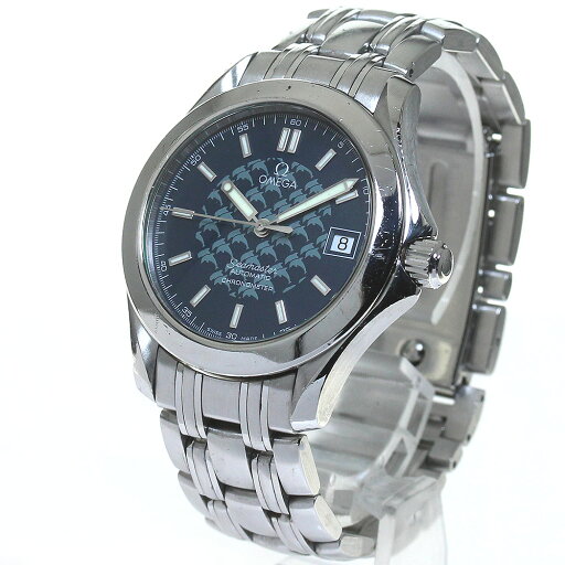 オメガ OMEGA 2508.80 シーマスター120 ジャックマイヨール 2002年限定 自動巻き メンズ 保証書付き_815899【ev15】【中古】