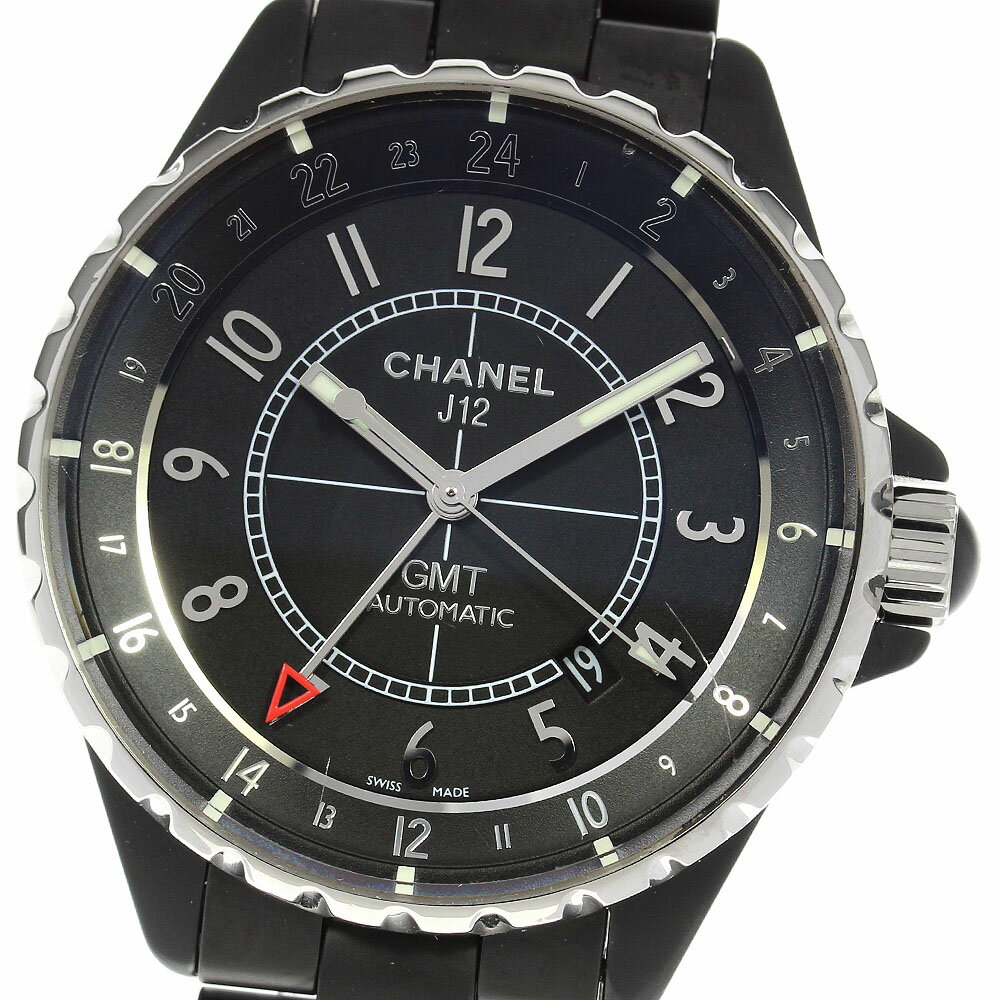 シャネル CHANEL H3101 J12 GMT マットブラック 自動巻き メンズ _819495【中古】