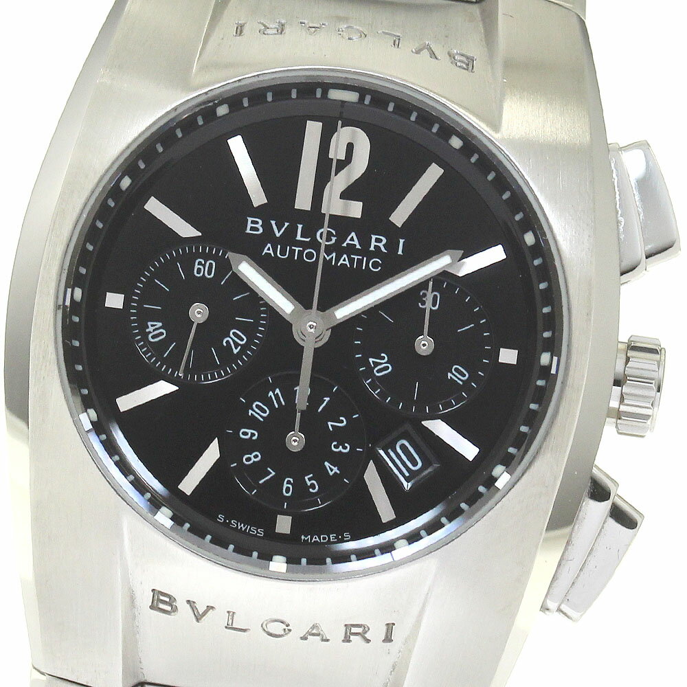 訳あり ブルガリ BVLGARI EG35SCH エルゴン クロノグラフ 自動巻き ボーイズ 保証書付き_797981【中古】