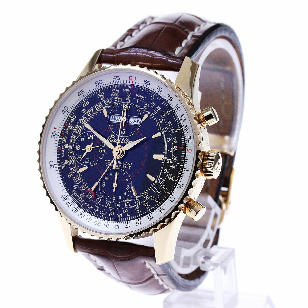 ブライトリング BREITLING K21330 ナビタイマー モンブリラン クロノグラフ K18YG 自動巻き メンズ _819486【中古】