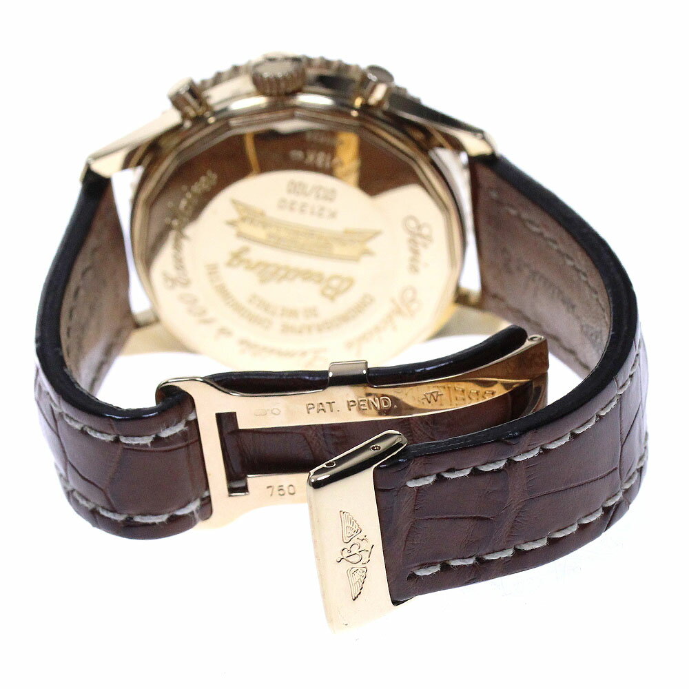 ブライトリング BREITLING K21330 ナビタイマー モンブリラン クロノグラフ K18YG 自動巻き メンズ _819486【中古】