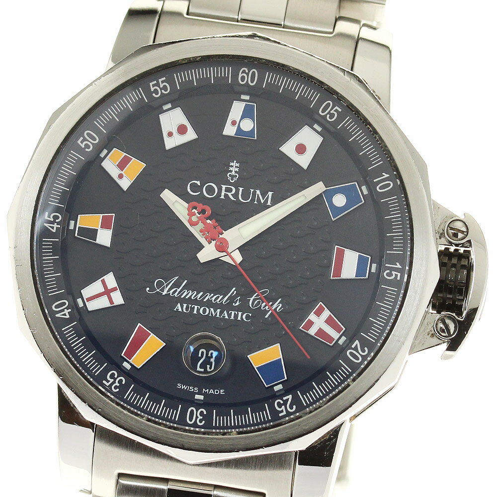 訳あり コルム CORUM 082.831.20 アドミラルズカップ デイト 自動巻き メンズ 保証書付き_804294【ev20】【中古】