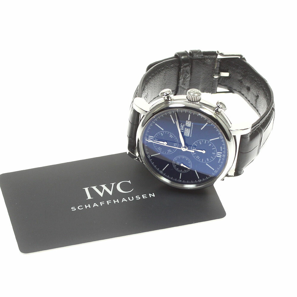 IWC SCHAFFHAUSEN IW391023 ポートフィノ 150イヤーズ クロノグラフ デイデイト 自動巻き メンズ 良品 保証書付き_819641【中古】