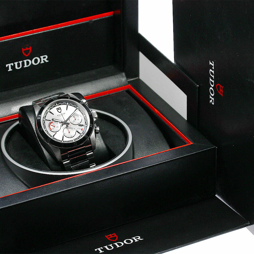 チュードル TUDOR 20530 グランツアー クロノ フライバック 自動巻き メンズ 箱付き_820111【ev10】【中古】