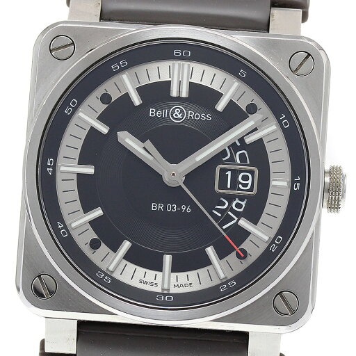 ベル&ロス Bell&Ross BR0396-SI-ST/SCA グランドデイト 自動巻き メンズ 保証書付き_821126【中古】 ベル&ロス Bell&Ross BR0396-SI-ST/SCA グランドデイト 自動巻き メンズ 保証書付き_821126【中古】