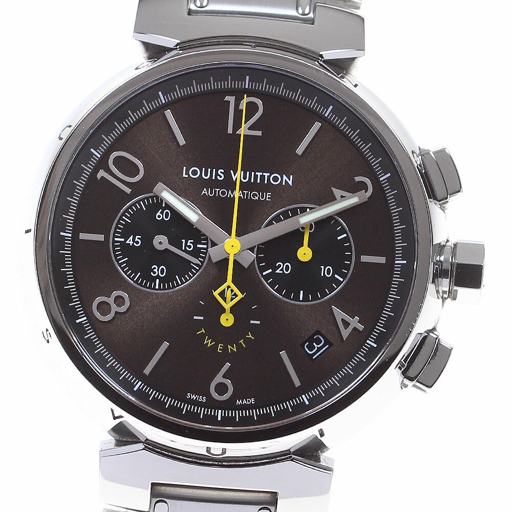 ルイ・ヴィトン LOUIS VUITTON QA1740 タンブール トゥエンティ 世界限定200本 クロノグラフ 自動巻き メンズ 良品 箱・保証書付き_81...