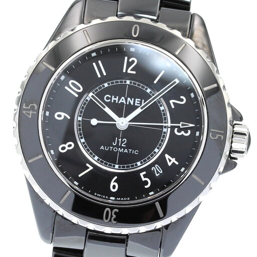 シャネル CHANEL H5697 J12 黒セラミック デイト 自動巻き メンズ 良品 _823280【中古】 シャネル CHANEL H5697 J12 黒セラミック デイト 自動巻き メンズ 良品 _823280【中古】