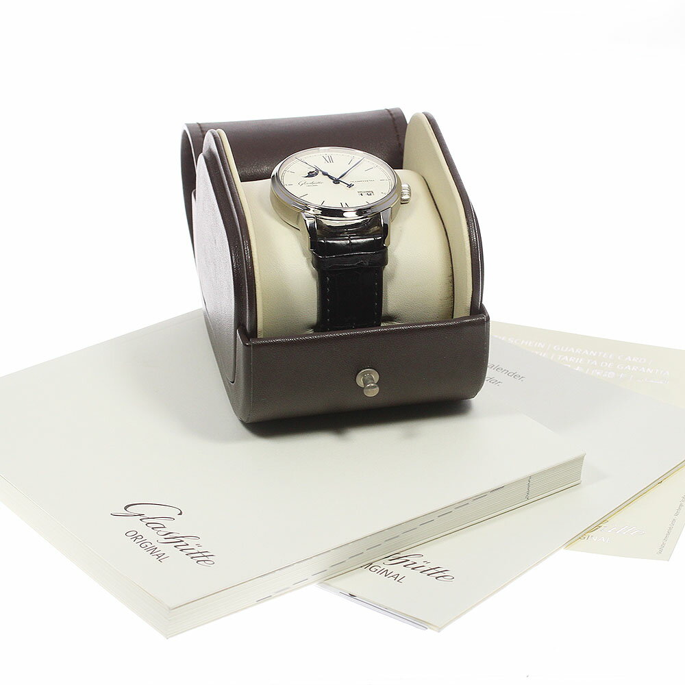 グラスヒュッテ・オリジナル GLASHUTTE ORIGINAL 1-36-04-01-02-50 セネタ エクセレンス パノラマデイト ムーンフェイズ AT 保付き_819428【中古】