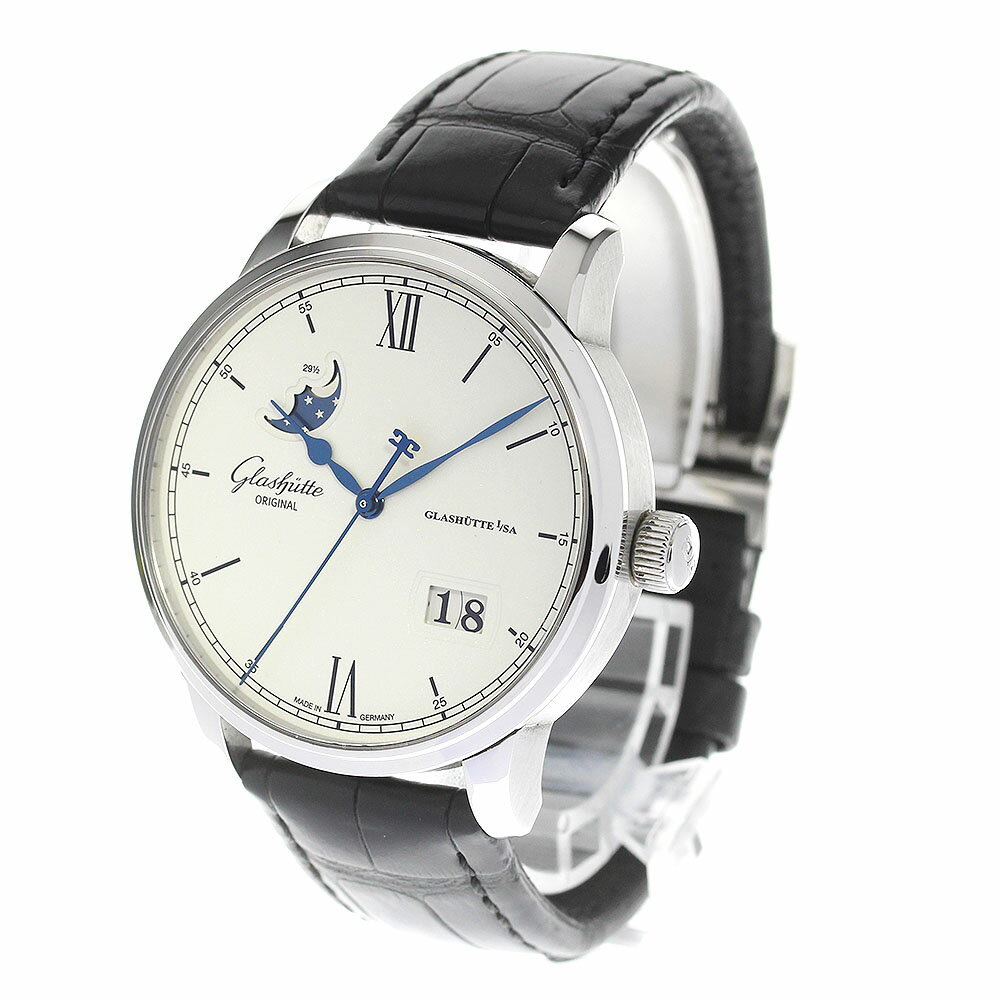 グラスヒュッテ・オリジナル GLASHUTTE ORIGINAL 1-36-04-01-02-50 セネタ エクセレンス パノラマデイト ムーンフェイズ AT 保付き_819428【中古】
