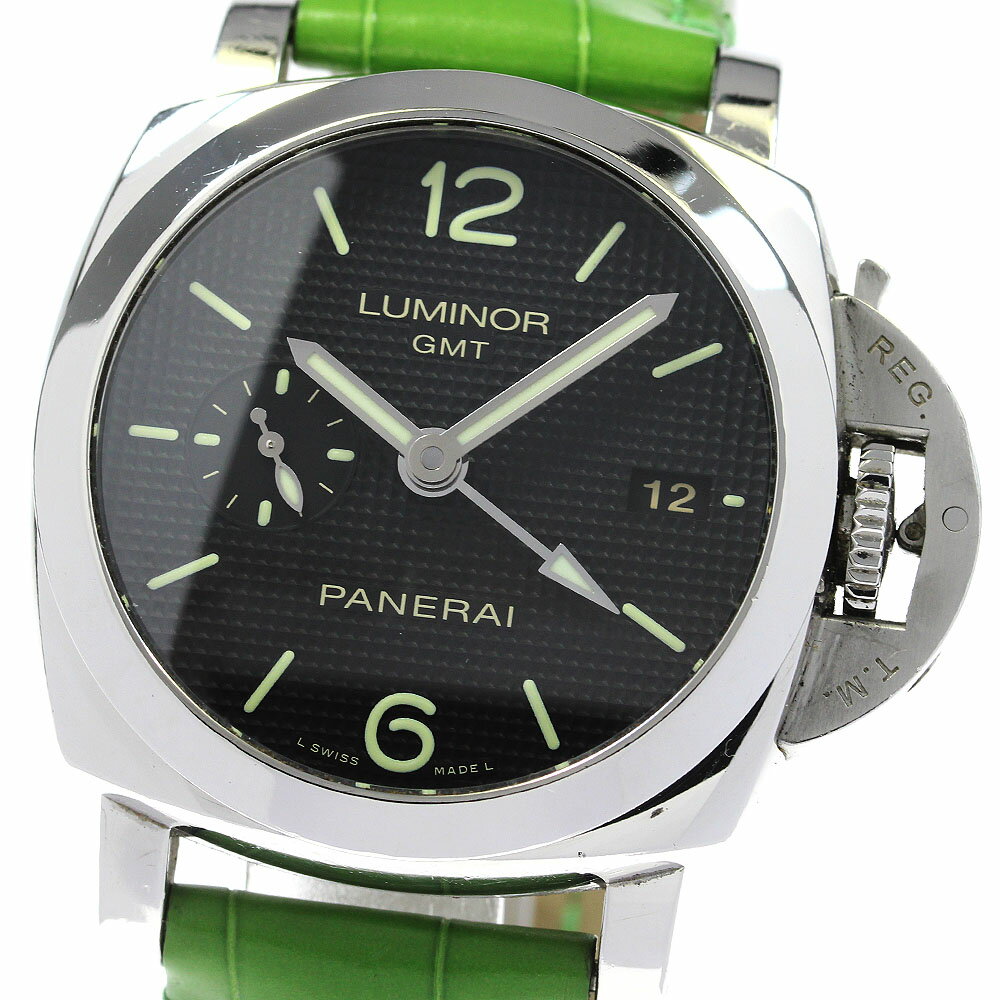 パネライ PANERAI PAM00535 ルミノール1950 3デイズ アッチャイオ GMT 自動巻き メンズ _816467【中古】