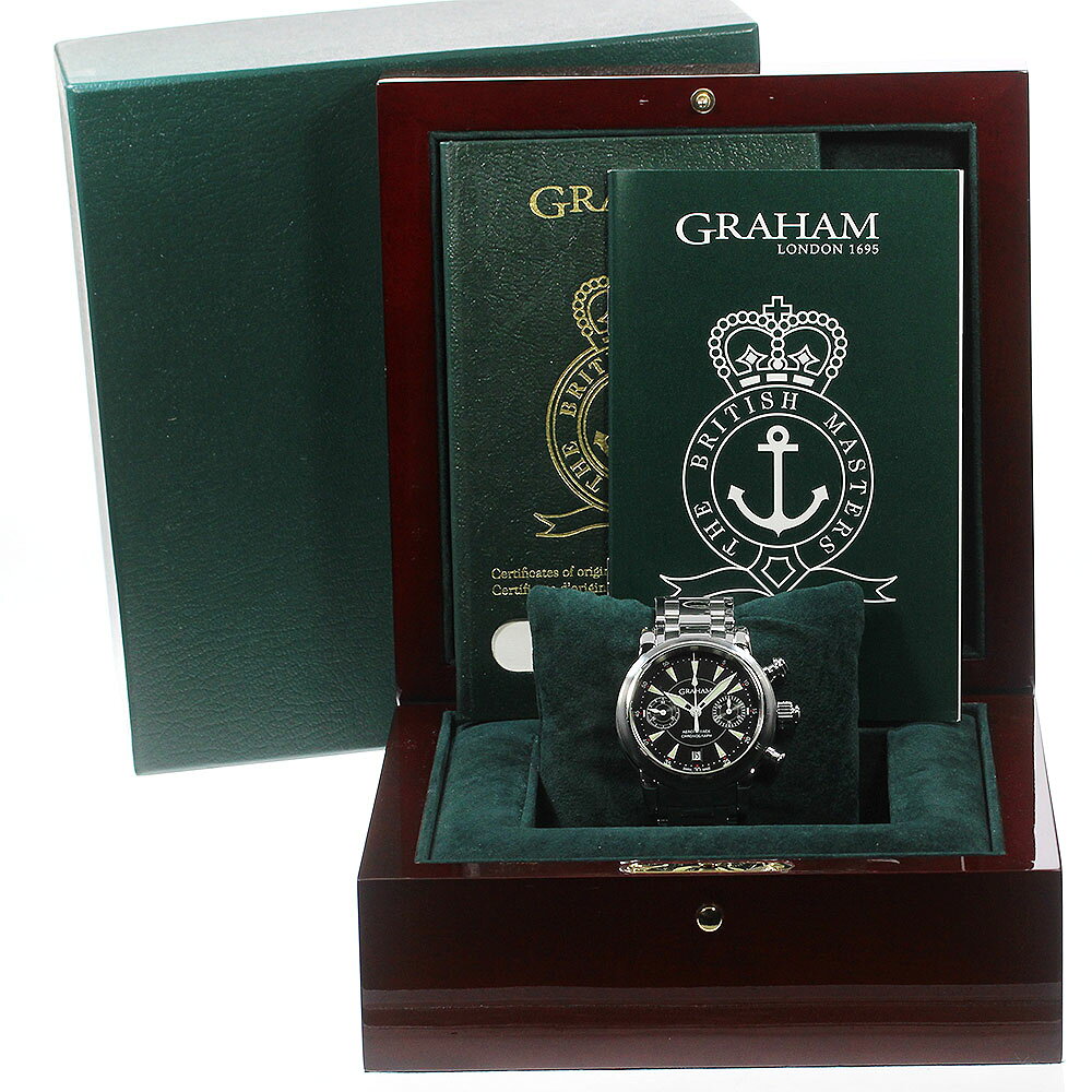グラハム GRAHAM 2AFAS アエロフライバック クロノグラフ 自動巻き メンズ 箱・保証書付き_824530【中古】