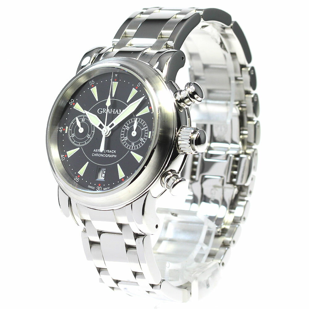 グラハム GRAHAM 2AFAS アエロフライバック クロノグラフ 自動巻き メンズ 箱・保証書付き_824530【中古】