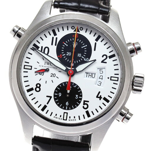 IWC IWC SCHAFFHAUSEN IW371803 パイロットウォッチ ダブルクロノグラフ 2008DFBカップ限定 自動巻き メンズ _826669【中古】 IWC IWC SCHAFFHAUSEN IW371803 パイロットウォッチ ダブルクロノグラフ 2008DFBカップ限定 自動巻き メンズ _826669【中古】