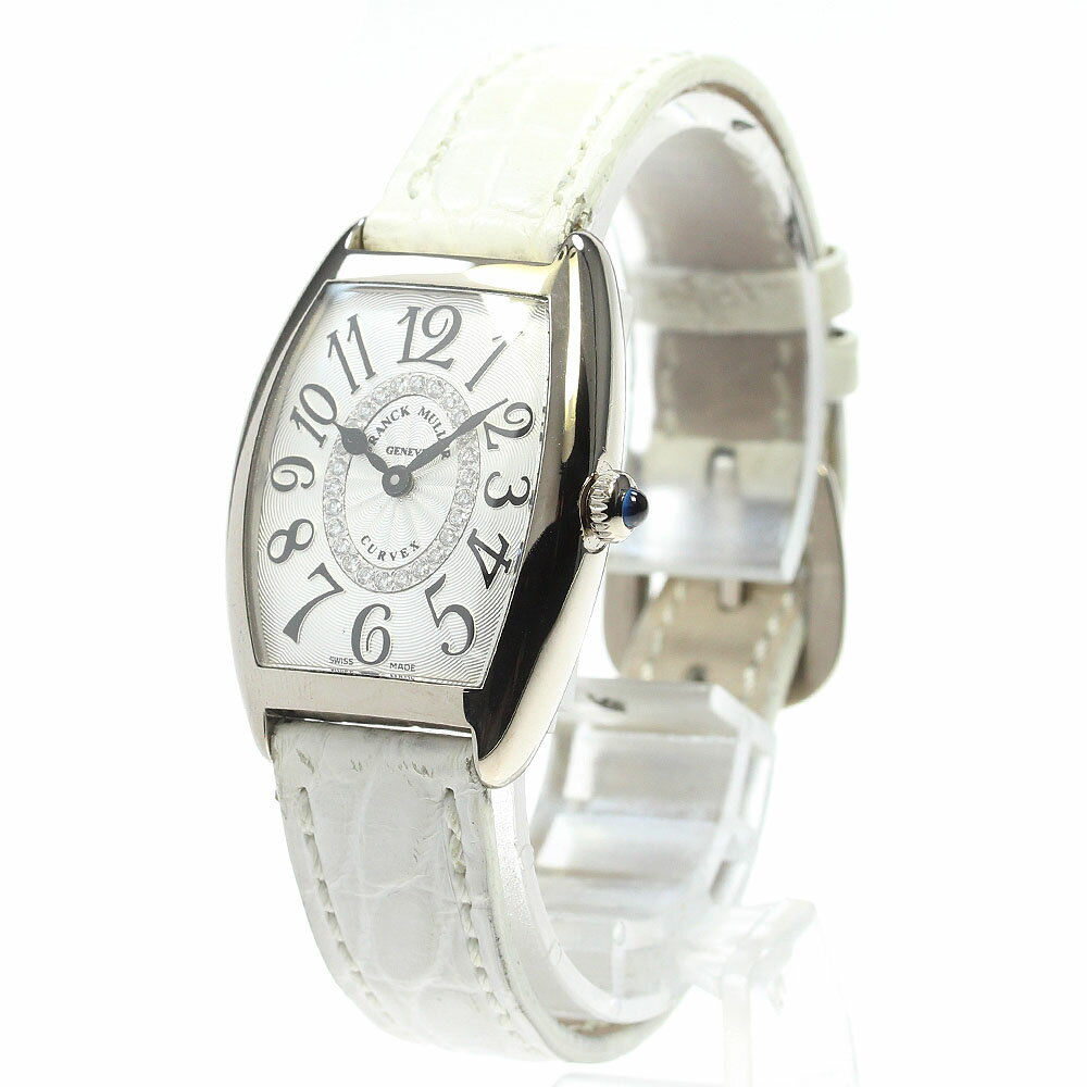 フランクミュラー FRANCK MULLER 1752QZCD1R トノーカーベックス レリーフ K18WG ダイヤ クォーツ レディース 良品 _823202【中古】