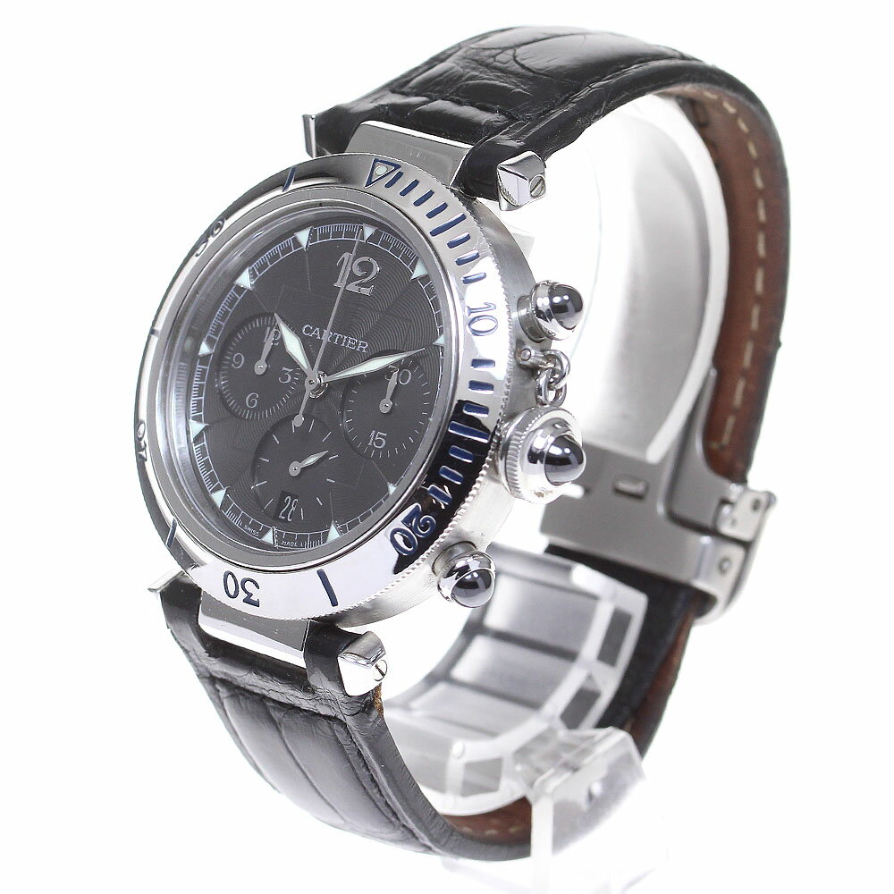 カルティエ CARTIER W3105155 パシャ 38ミリ クロノグラフ デイト 自動巻き メンズ _826956【中古】