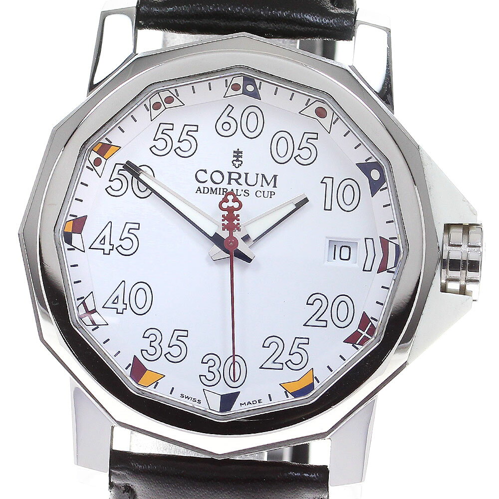 コルム CORUM 01.0010 アドミラルズカップ コンペティション 40 デイト 自動巻き メンズ 箱付き_828041【中古】