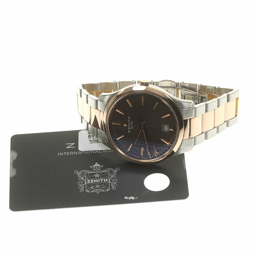 ゼニス ZENITH 51.2020.670 キャプテン セントラルセコンド デイト 自動巻き メンズ 良品 保証書付き_826619【中古】