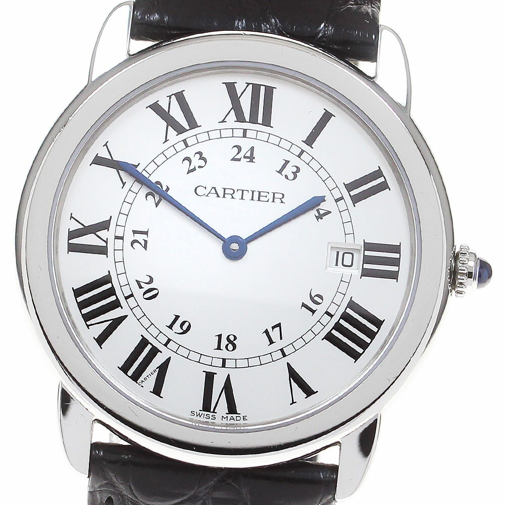 カルティエ CARTIER W6700255 ロンドソロ LM デイト クォーツ メンズ 保証書付き_828326【中古】のサムネイル