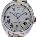 カルティエ CARTIER W2CL0002 クレ ドゥ カルティエ 40mm K18PGコンビ 自動巻き メンズ 良品 保証書付き_828231【中古】(2)