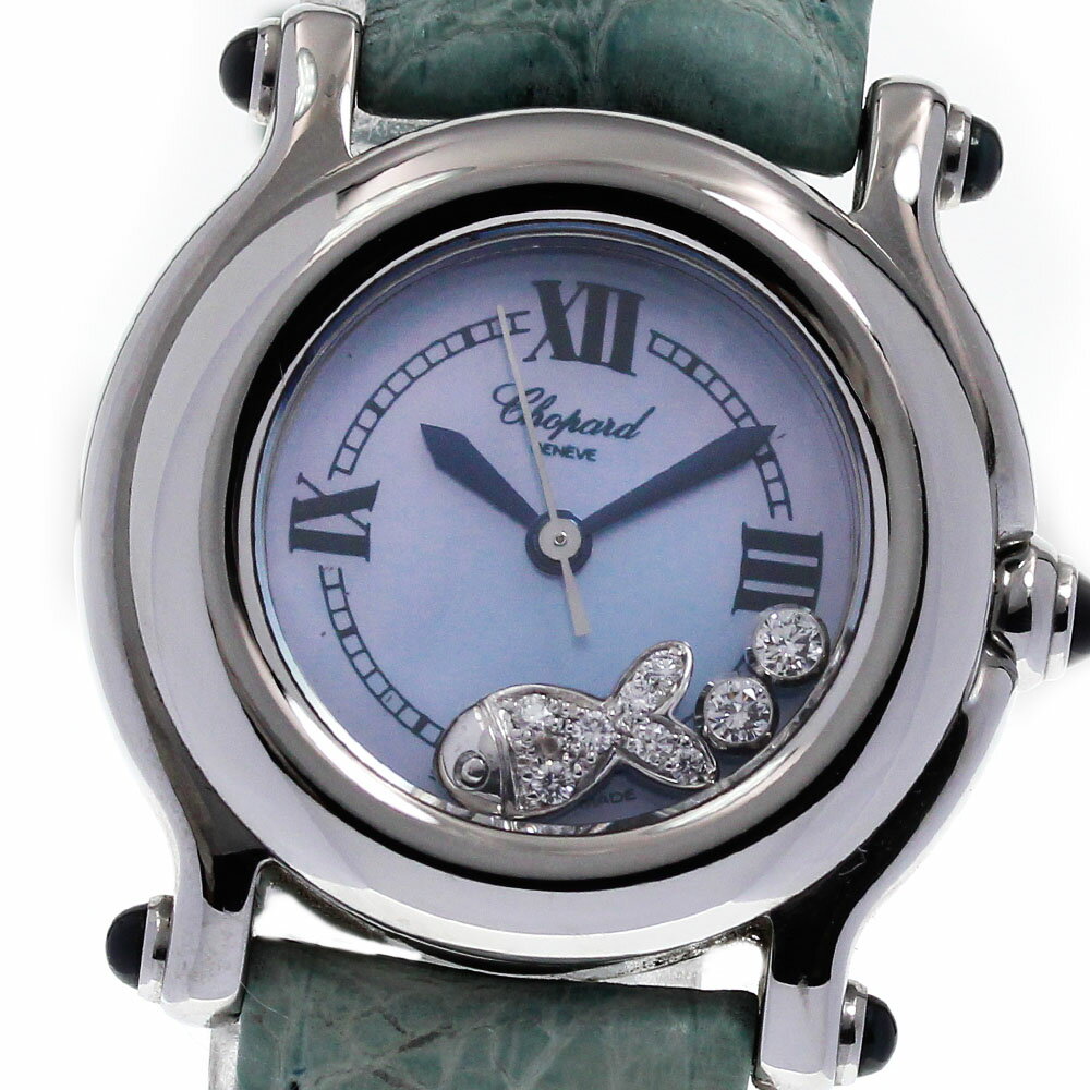 ショパール Chopard 27/8245-23 ハッピースポーツ ムービングフィッシュ クォーツ レディース _830306【中古】