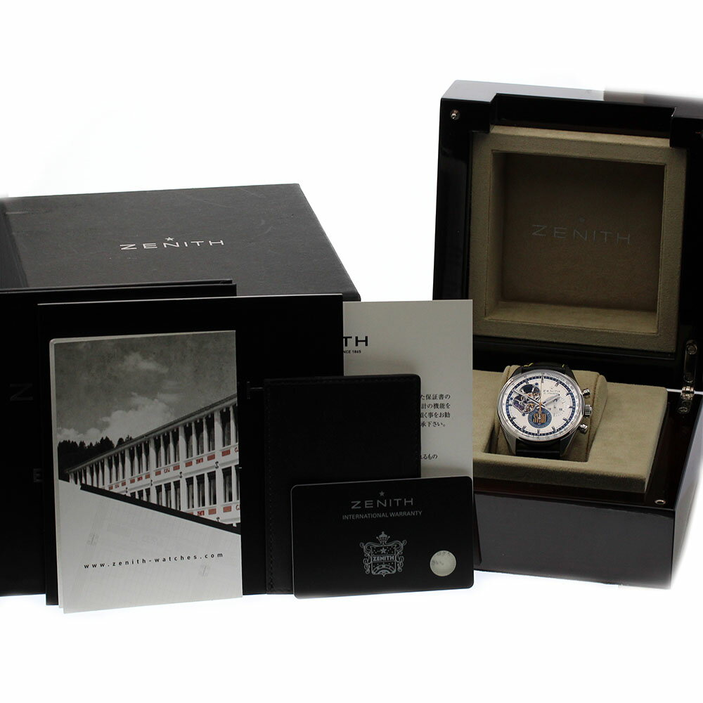 ゼニス ZENITH 03.3100.3600/21.M3100 エル・プリメロ クロノマスター SVRA 自動巻き メンズ 美品 箱・保証書付き_821402【中古】